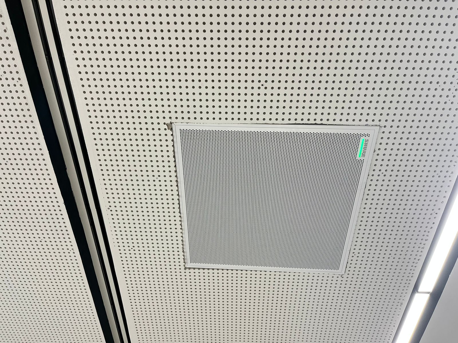 Detail of acoustic panel install